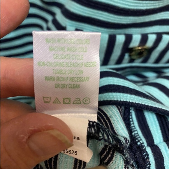 Lilly Pulitzer Striped Turquoise and Black Dress Sz S EUC!! - Picture 4 of 14